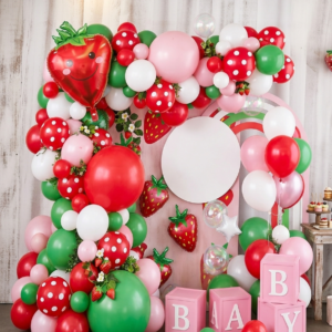 Tematski Set Balona „Sweet Strawberry“ – Sa folija balonima u obliku jagoda