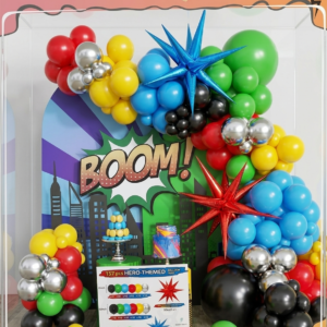 Superhero Set Balona „Hero-Themed“ (137 kom) – Sa 3D folija zvijezdama