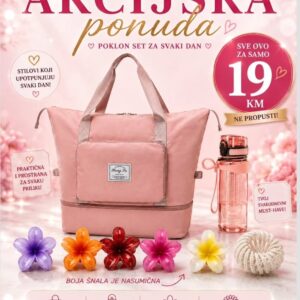Torba za putovanje +flašica za vodu+ šnale