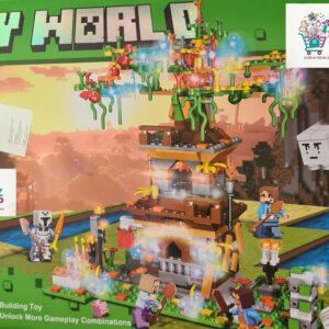 Kreativni Set Kocke My World: Svjetleća Tvrđava na Drvetu i Figurice (853 dijela)