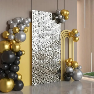 Shimmer wall glamurozna pozadina za dekoraciju srebrena