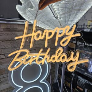 Svijetleći natpis Happy Birthday plexiglas na struju