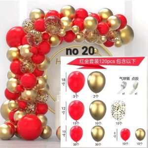 🎈 PREDIVAN SET BALONA ZA GIRLANDU – MODEL NO. 20 CRVENO-ZLATNA ČAROLIJA🎈