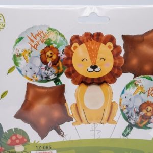 Rođendanski Set Folija Balona – Safari / Džungla Lav (5 komada)