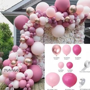 Komplet Balona za Girlandu – Dusty Rose & Rose Gold (84 komada)
